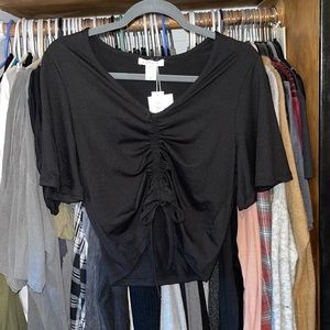 Scrunched crop top